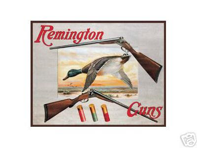 REMINGTON GUNS TIN METAL SIGN