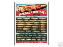 REMINGTON SPORTING CARTRIAGES TIN SIGN