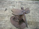 DRAGONFLY RAIN GAUGE CAST IRON GARDEN PATIO DECOR
