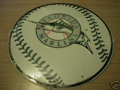 FLORIDA MARLINS BASEBALL METAL SIGN