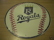 KANSAS CITY ROYALS METAL BASEBALL SIGN