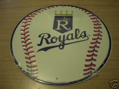 KANSAS CITY ROYALS METAL BASEBALL SIGN