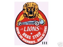 LIONS DRAG STRIP HEAVY METAL SIGN