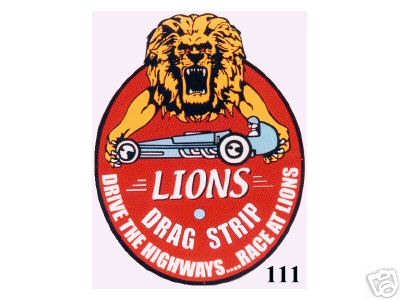 LIONS DRAG STRIP HEAVY METAL SIGN