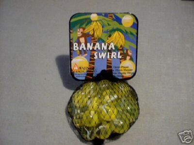 BANANA SWIRL MARBLES ONE BAG
