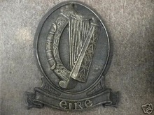 CELTIC HARP EIRE PLAQUE cast iron GAELIC IRELAND IRISH
