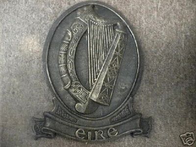 CELTIC HARP EIRE PLAQUE cast iron GAELIC IRELAND IRISH