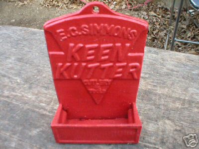 KEEN KUTTER MATCH HOLDER CAST IRON COLLECTIBLE NR