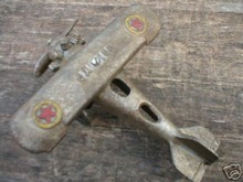 CAST IRON AIRPLANE PLANE w PROPELLER NR
