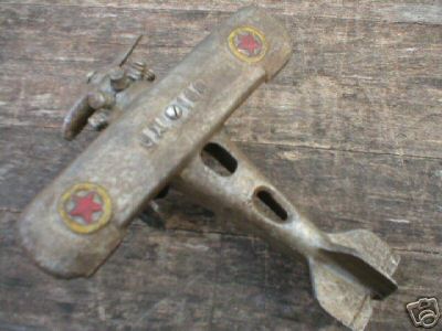 CAST IRON AIRPLANE PLANE w PROPELLER NR