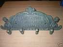 CAST IRON ANGEL BATH HOUSE WALL HOOK