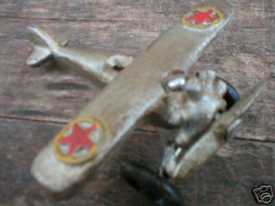 SMALL SILVER CAST IRON AIRPLANE