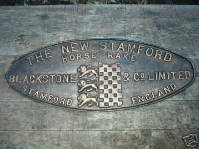 NEW STAMFORD HORSE RAKE SIGN BLACKSTONE CO LIMITED