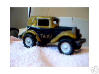 TAXI CAB YELLOW BLACK CAR CAST IRON