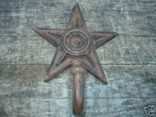 CAST IRON STAR HOOK IOWA COLLECTIBLE NR