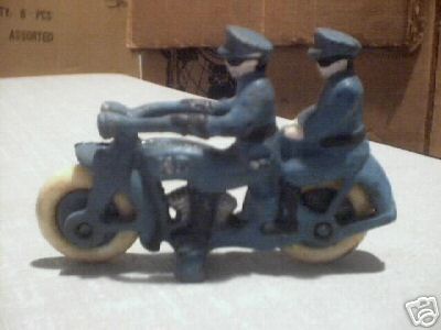 CAST IRON TANDEM MOTORCYCLE COLLECTIBLE CYCLES NR