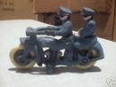 CAST IRON TANDEM MOTORCYCLE COLLECTIBLE CYCLES NR