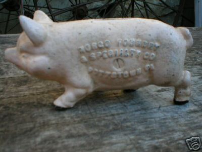 CAST IRON PIG BANK IOWA COLLECTOR'S ITEM NR