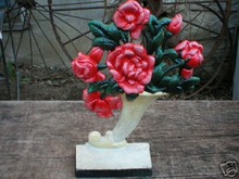 CAST IRON FLOWER DOORSTOP IOWA COLLECTORS ITEM NR