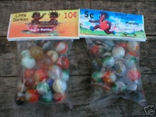 BLACK AMERICANA BAGS OF MARBLES COLLECTORS MARBLE NR