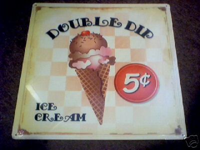 DOUBLE DIP ICE CREAM SIGN