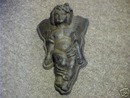 CAST IRON ANGEL WALL POCKET VASE