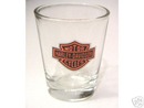 NEW HARLEY DAVIDSON LOGO MOTORCYCLE CLEAR SHOT GLASS NR