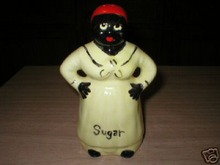 YELLOW MAMMY BLACK AMERICANA SUGAR SHAKER