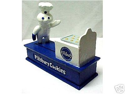 Pillsbury Doughboy Cast Iron Mechanical Bank