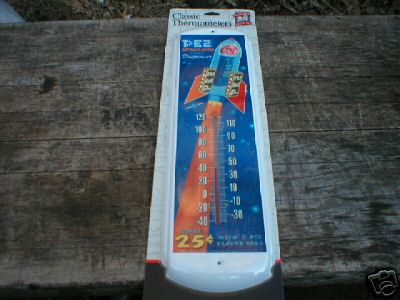 PEZ SPACEMAN CANDY DISPENSER COLLECTOR THERMOMETER NR
