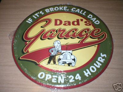 DAD'S GARAGE NEW TIN SIGN METAL SIGNS