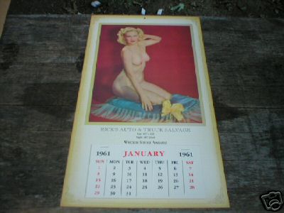 1961 CALENDAR RICKS AUTO TRUCK SALVAGE