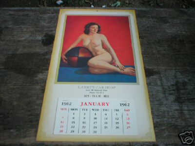 1962 CALENDAR LARRY'S CAR SHOP