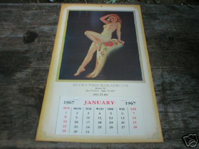 1967 CALENDAR BUCK'S WRECKER SERVICE