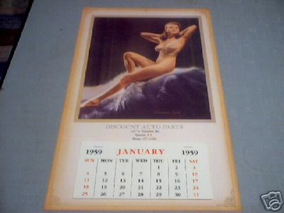 1959 CALENDAR DISCOUNT AUTO PARTS