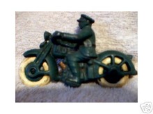 CAST IRON HD MOTORCYCLE WHITE RUBBER TIRES NR
