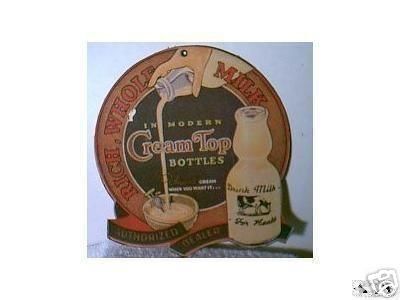 CREAM TOP BOTTLES ADVERTISING POSTER PRINT NR
