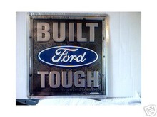 BUILT FORD TOUGH LOGO METAL RETRO ADV SIGNS