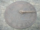 CAST IRON DRAGONFLY SUNDIAL GARDEN OR DECK ACCENT NR