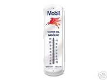 MOBIL PEGASUS GAS OIL STATION METAL THERMOMETER