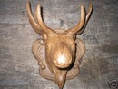 MOOSE HEAD WALL HANGER CAST IRON