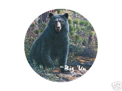 BEAR ROUND METAL SIGN