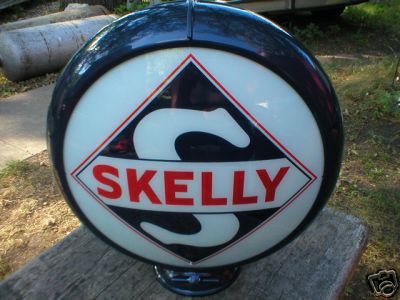 SKELLY GAS PUMP GLOBE OIL GASOLINE STATION SIGN