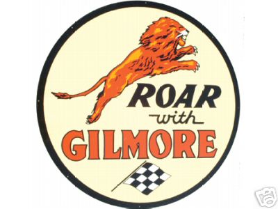 ROAR WITH GILMORE SIGN LARGE METAL SIGNS NIB