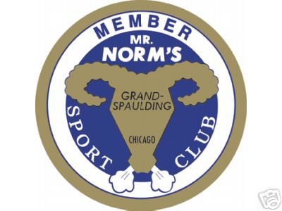 MR. NORM'S SPORT CLUB SIGN LARGE METAL SIGNS NIB
