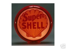 SUPER SHELL GASOLINE GAS PUMP GLOBE SIGN