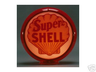 SUPER SHELL GASOLINE GAS PUMP GLOBE SIGN