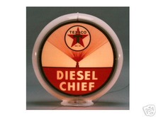 TEXACO DIESEL CHIEF GAS PUMP GLOBE SIGN