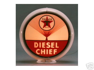 TEXACO DIESEL CHIEF GAS PUMP GLOBE SIGN