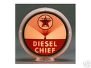 TEXACO DIESEL CHIEF GAS PUMP GLOBE SIGN